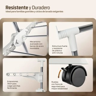 Tendedero Vertical Plegable 5 Niveles 40 kg