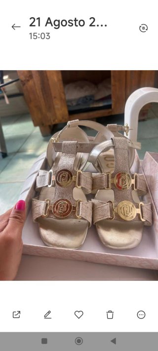 Sandali Liu Jo 38 bianchi e oro