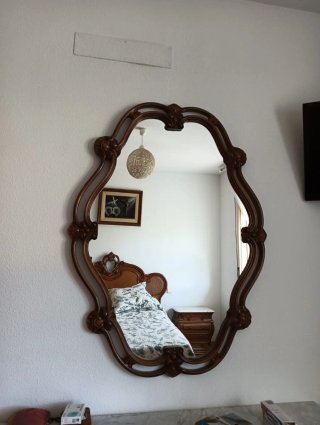 Dormitorio madera y mármol