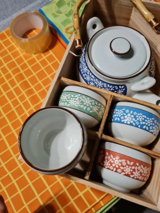 Juego de té oriental cerámica