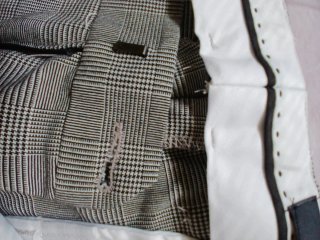 Pantalones de cuadros grises y negro