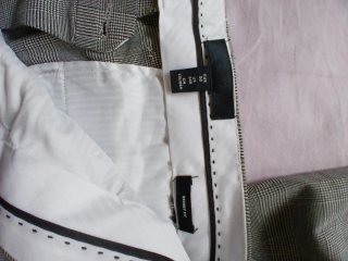 Pantalones de cuadros grises y negro