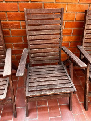 4 Sillas para exterior de Madera Plegables