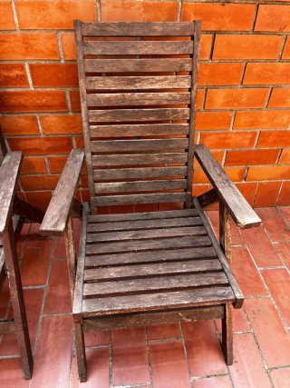 4 Sillas para exterior de Madera Plegables