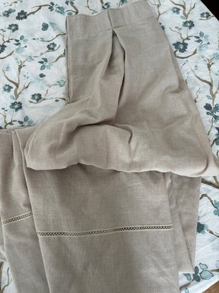 Cortinas de lino beige