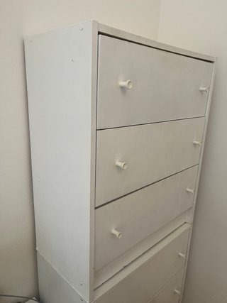 Lote de 2 comodas blancas de madera