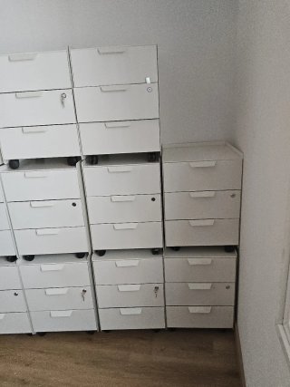 Cajonera metálica blanca Trotten de Ikea