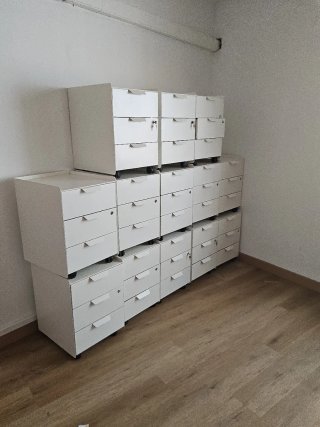 Cajonera metálica blanca Trotten de Ikea