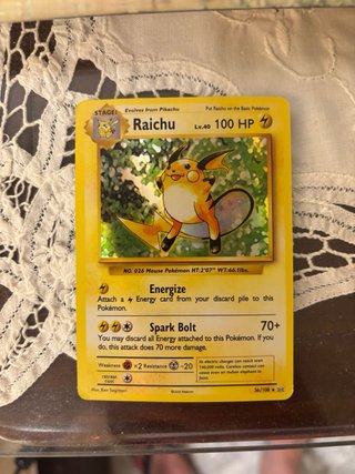 CARTA POKEMON - RAICHU - HOLOGRÁFICO