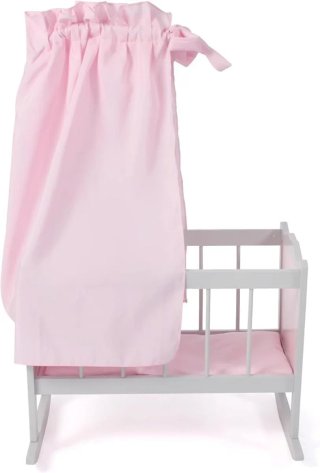 Cuna Mecedora Muñecas Bayer Rosa