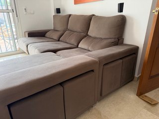 Sofá Chaise Longue Gris 260