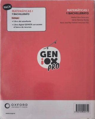 Matemáticas I 1 Bachillerato : Geniox