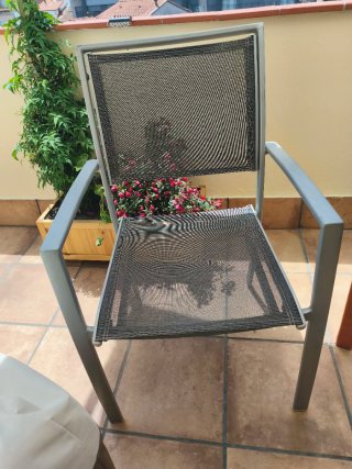 Mesa y 4 sillas exterior cristal