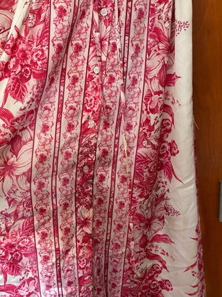 Vestido kimono estampado floral rosa