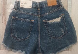 Pantalón corto vaquero Bershka High Waist