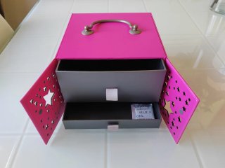 Joyero y Organizador maquillaje Rosa Estrellas