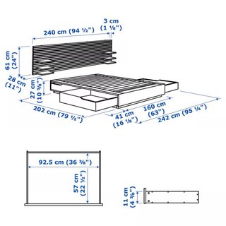 Estructura Cama IKEA MANDAL 160x200