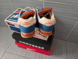 New Balance 574 Azul Eléctrico y Naranja T40
