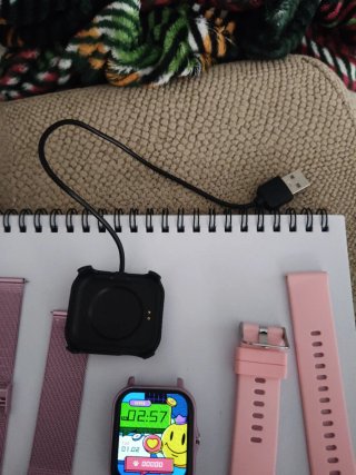 Smartwatch Rosa con Cargador