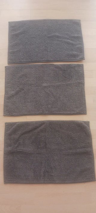Alfombra baño BADAREN Ikea gris 3 unidades