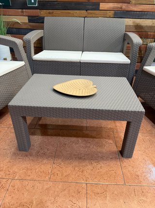 Conjunto Terraza Ratán Beige/Marrón