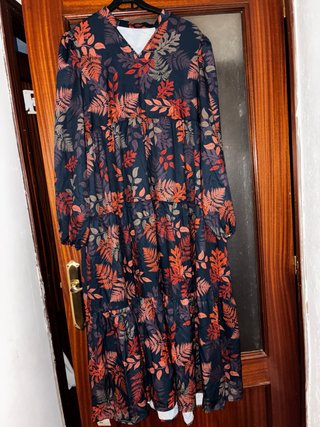 Vestido largo estampado floral