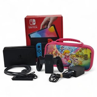 CONSOLA NINTENDO SWITCH OLED JOY/CON ROJO AZUL + ACC + CAJA