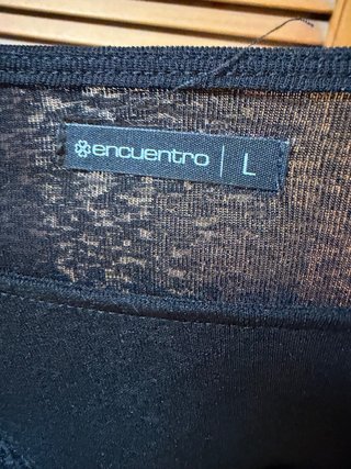 Camiseta negra encaje talla L