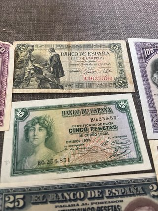 Lote 11 Billetes Pesetas Distintos