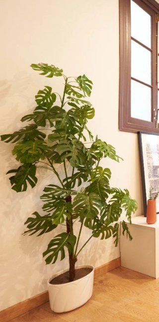 Planta Artificial Grande con Maceta Blanca