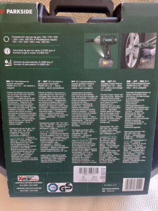Llave de impacto Parkside 20V