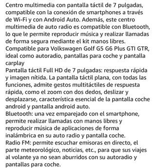 Pantalla CarPlay, para Volkswagen, Seat y Škoda