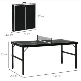 Mesa de Ping-Pong pong plegable 152x76x72cm negro