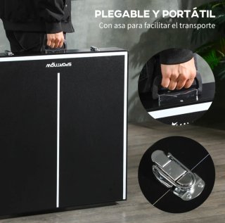 Mesa de Ping-Pong pong plegable 152x76x72cm negro