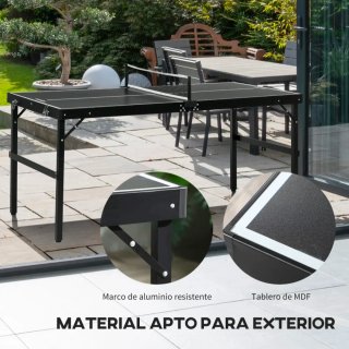 Mesa de Ping-Pong pong plegable 152x76x72cm negro