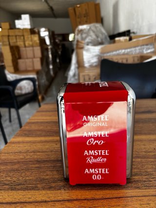 Servilleteros de bar cerveza Amstel y cafe Bazar