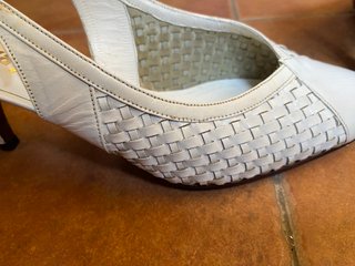 Zapatos blancos de tacón vintage Soraya Talla 37