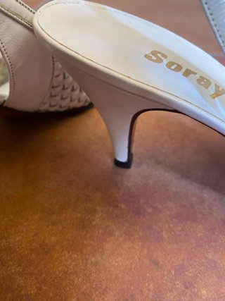 Zapatos blancos de tacón vintage Soraya Talla 37