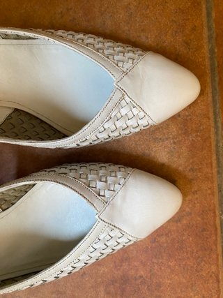 Zapatos blancos de tacón vintage Soraya Talla 37
