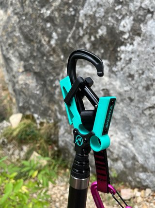 Pértiga escalada turquesa