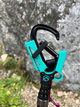 Pértiga escalada turquesa