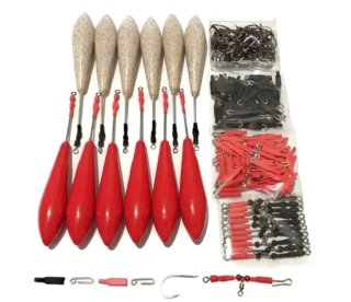 12 Plomos Pesca surfcasting, grapas urfes, anzuelo