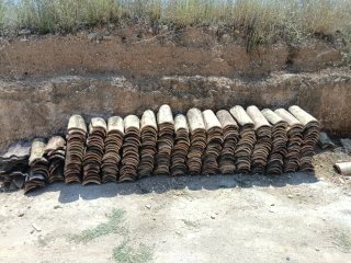Tejas antiguas de barro