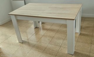 Mesa comedor extensible madera y metal