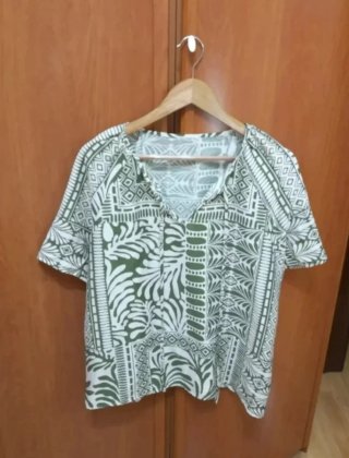 Blusa de manga corta Shein, talla XL