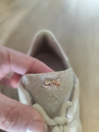 Zapatillas EXE Beige/Plata Talla 36