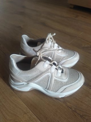 Zapatillas EXE Beige/Plata Talla 36