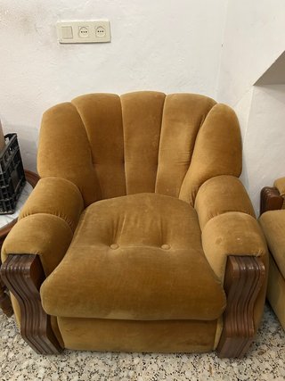2 Sillones Vintage Terciopelo Madera
