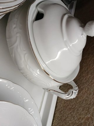 Vajilla Alhambra porcelana oro 56 piezas