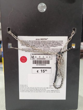 Collares  Zara Plata y Negro